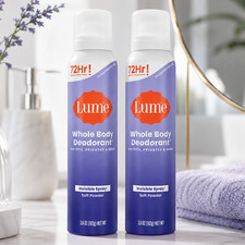 2 Pack Lume Whole Body Deodorant Invisible Spray for Women Aluminum Free 3.6 oz