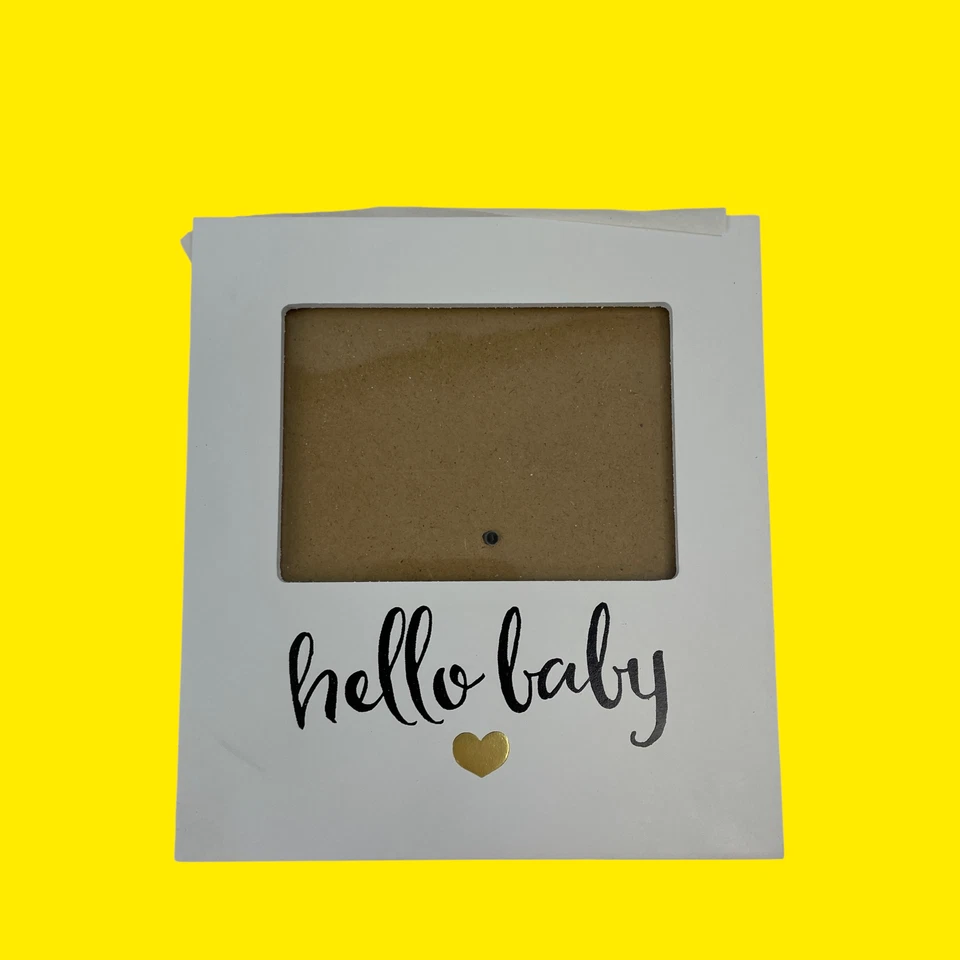 Marco de fotos de bebé triple ecograma recuerdo blanco #5354 z48/3 TC Foto 3 de 4