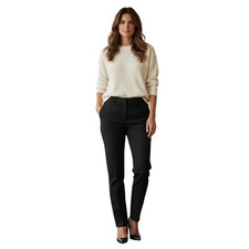 Talbots Petite Black Flat Front Straight Leg Dress Pants Size 8P