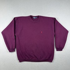 Vintage Polo Ralph Lauren Sweatshirt Men  s XL Maroon Pony Crew Neck Pullover