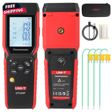 UT325F 4-Channel Thermometer,K-Type,Bluetooth,Usb-C Data Logger