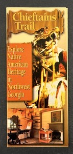 1990s NW Georgia Chieftains Trail Native Americans Vintage Travel Brochure Map