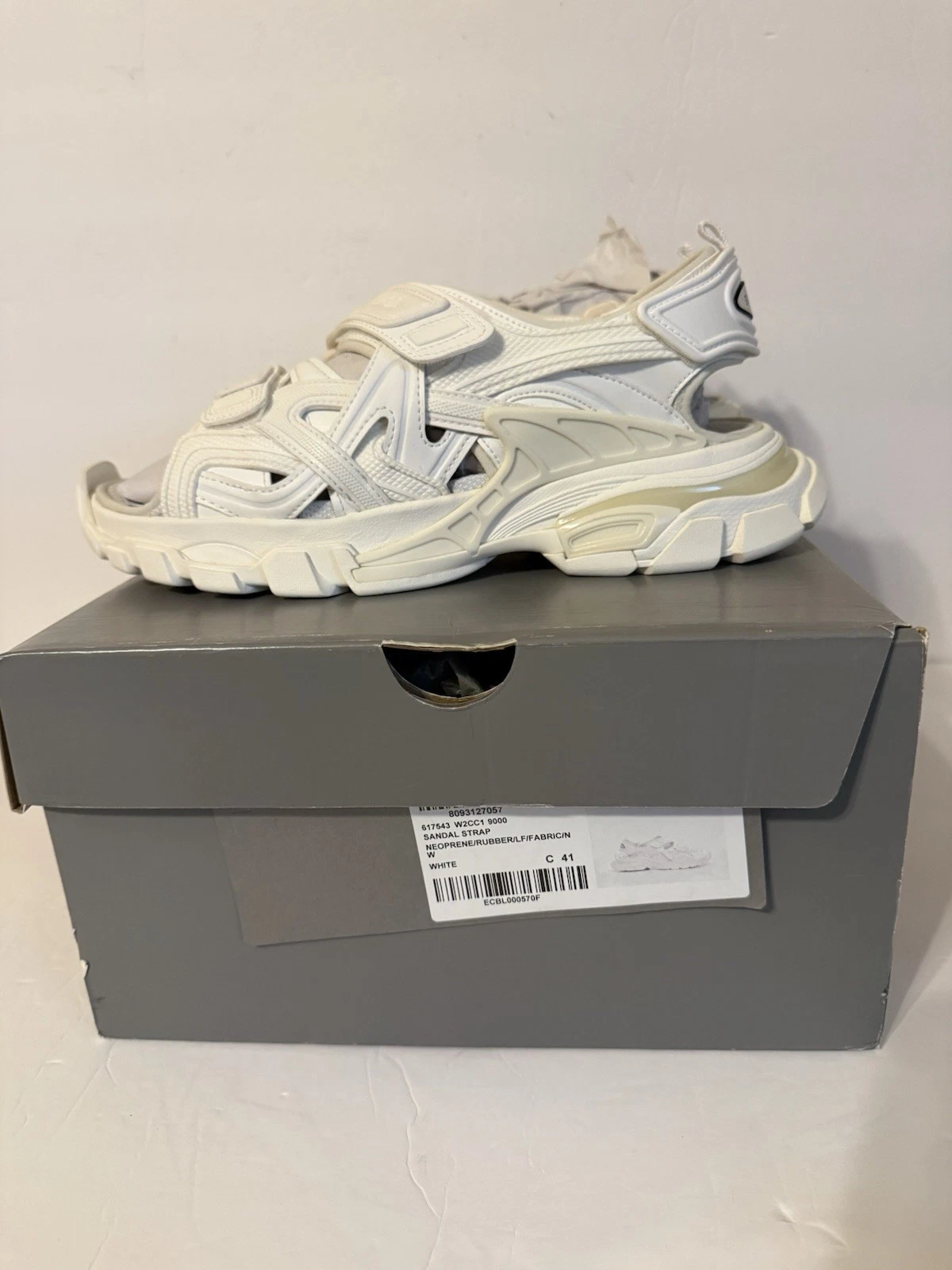 Balenciaga — Balenciaga Track Sandal White Womens Size 11 EU 41 617543 New With Box & Dustbag