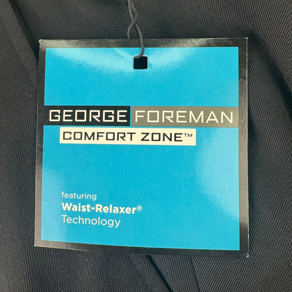 Vestido holgado George Foreman Comfort Zone para hombre 54R x 30 negro informal cintura relax  Foto 4 de 4
