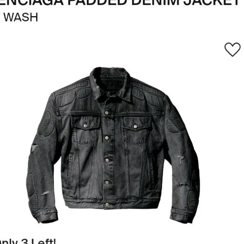 yeezy x gap engineered by balenciaga giacca imbottita denim grigio