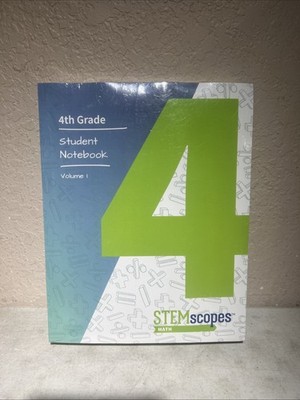 STEM SCOPES MATH Grade 4 Student Notebook Volumes 1 & 2 NEW 2 Books SEALED