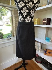 Pendleton Virgin Wool below knee Pencil Skirt Women's Sz 8 Gray Lined Straight