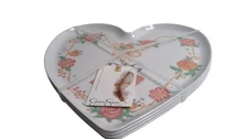 Jessica Simpson Home Salad Plates Set of 4 Heart Melamine Floral Indoor Outdoor