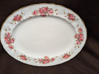 C. 1957+ Paragon Elizabeth Rose - Oval Platter 15'' Excellent Used Condition 