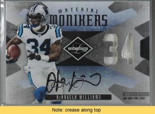 2008 Leaf Limited Prime 13/25 DeAngelo Williams #MM-6 Auto READ 0o9