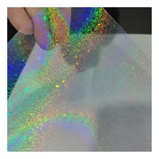 Bleidruck 25 Sheets Sand Stars Holographic Sticker Paper A4 Size Glitter Clea...