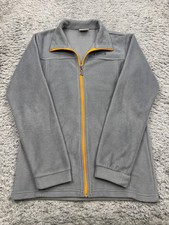 Columbia Jacket Boy XL Heather Gray Fleece Full Zip Outdoor Hiking Lightweight