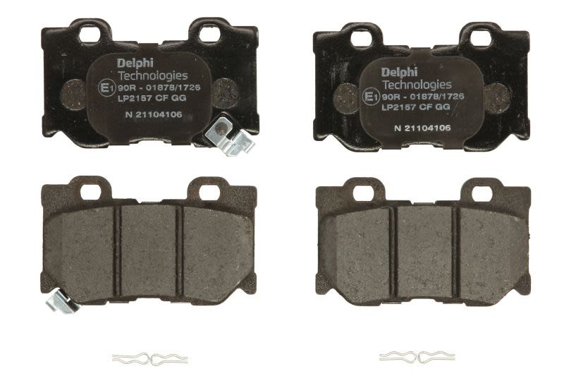 Plaquettes de frein DELPHI LP2157 à haute friction thermique pour étrier de frein Infiniti FX 5.0