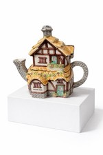 Leonardo Cottage House Decorative Teapot with Lid Ceramic Vintage Collectable
