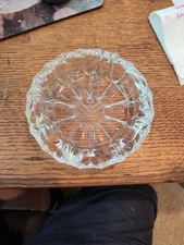 Vintage Heavy Crystal Cigar Ashtray