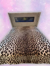 BM77 Solaron Blanket Korean Mink - Leopard Skin Brown King 