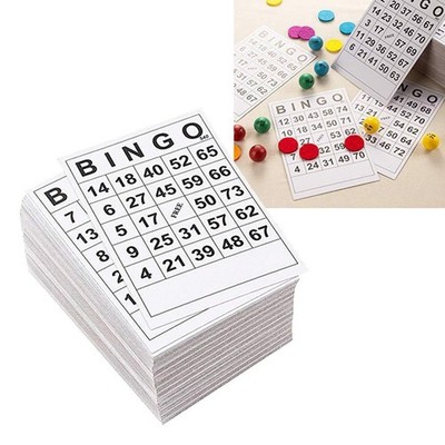 BINGO Game Paper Cards 1 auf Single 60 Blatt ohne Wiederholung Single Design