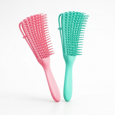 2 Pack Detangling Brush for Curly Hair - Natural Hair Detangler for 3a to 4c Coi