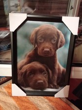 Labrador Welpen 3D Wandbild Neu