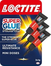 Loctite Mini Trio Super Glue Gel for High-Quality Repair for All Materials, 3x1g