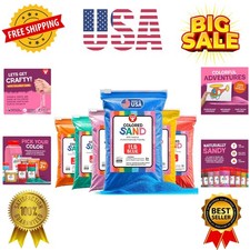 Colored Sand for Crafts - 6 Assorted Colors Bags - 1 lb Vibrant Colorful Fine...