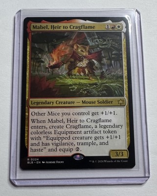 Mabel, Heir to Cragflame #224 Bloomburrow Rare Legendary Creature MTG NM/M