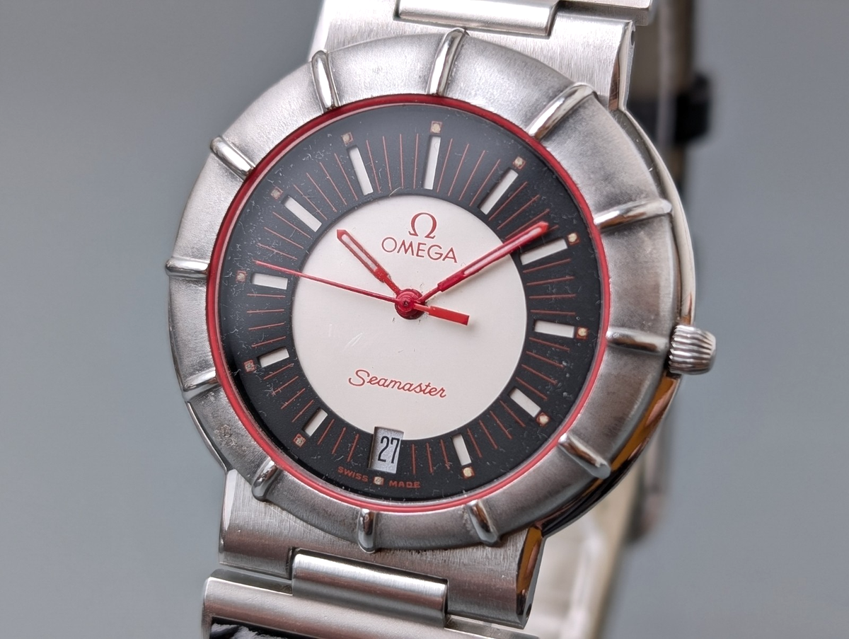 1980's OMEGA Seamaster DYNAMIC 1430 Quartz Black Dial Men's Watch