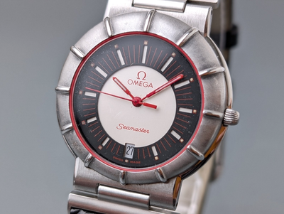 1980's OMEGA Seamaster DYNAMIC 1430 Quartz Black Dial Men's Watch