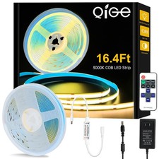 COB LED Strip Lights Warm White 3000K,16.4ft Premium High Density 24V Tape Li...