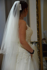 wedding dress with veil