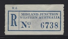 Registration Labels Australia WA Midland Junction blue  #6738