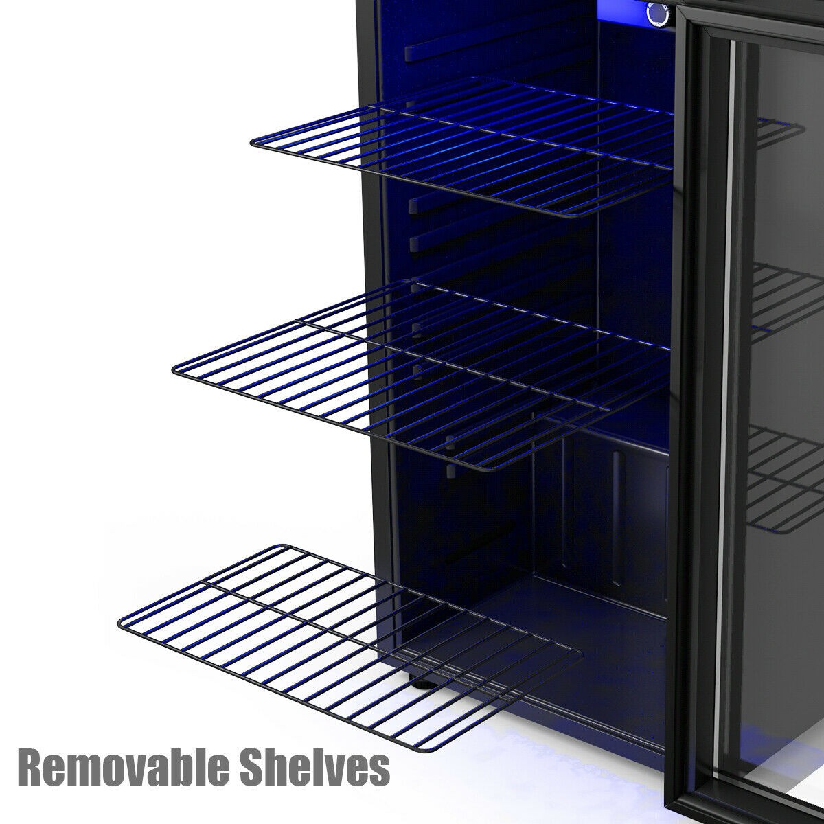 120 Can Beverage Refrigerator Beer Wine Soda Drink Cooler Mini Fridge Glass Door