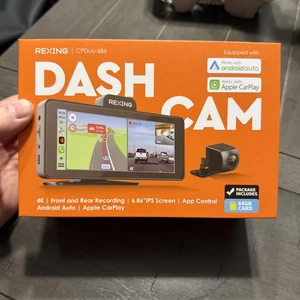 Rexing DashCam CPDuo - 4k 64gb CarPlay Android 6.86” IPS Recording BRAND NEW!