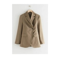  other stories fitted single breasted overflap blazer jacket US size 2 academia