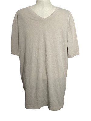 BANANA REPUBLIC ECO PREMIUM WASH Beige Short Sleeve V-Neck T-Shirt Sz XL TALL