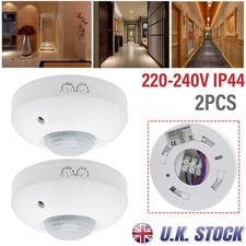 Surface Mount PIR Ceiling Occupancy Motion Sensor Detector Light Switch 360 2PCS