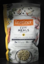 Instinct Freeze Dried Raw Meals Cage-Free Chicken Recipe for Adult Cats 9.5 Oz