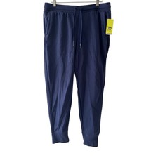 All In Motion Large Men's Blue Cotton Fleece Joggers New With Tags Soft Flexible
