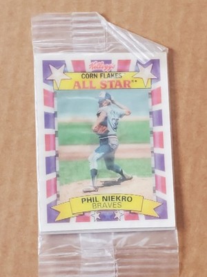 1992 CORN FLAKES KELLOGG'S #6 PHIL NIEKRO ALL-STARS HOLOGRAM NEW IN WRAPPER