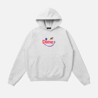 Dime MTL Winky Hoodie - Heather Grey - Chenille Print