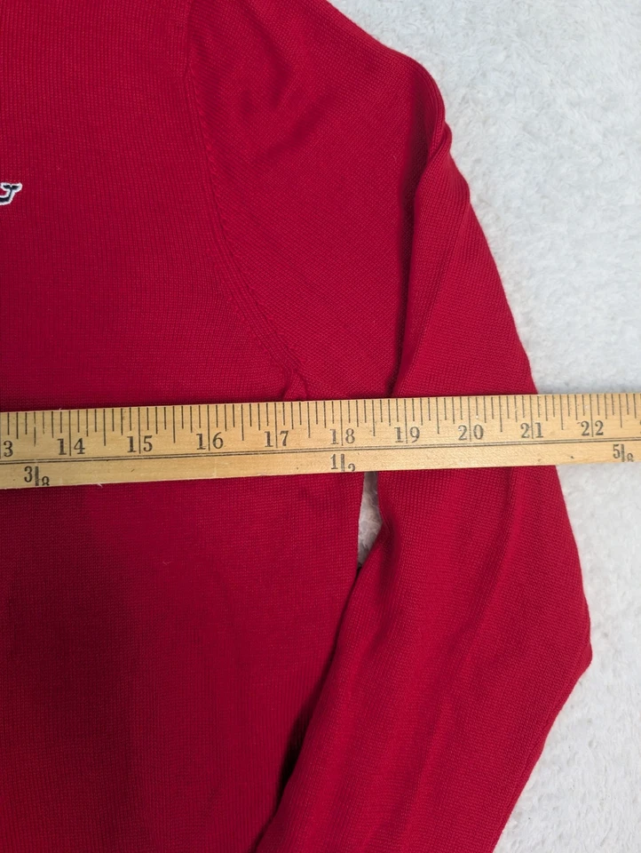 NUEVO Pullover Vineyard Vines 1/4 Cremallera Niños Grande Rojo Sólido 100% Algodón Elástico Foto 4 de 4