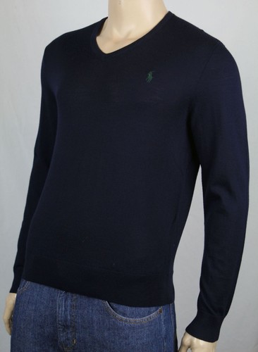 Blue Pima Sweater Green Pony NWT 