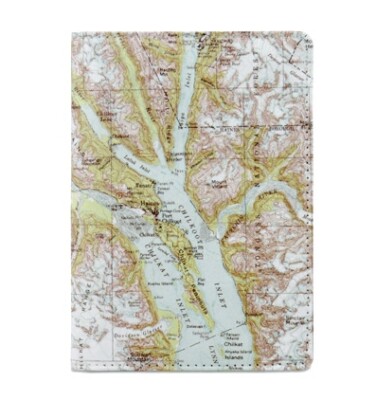 Dynomighty Men's Mighty Passport Cover Map, Multi, One Size
