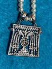 QVC Diamonique Sterling Art Deco CZ & Freshwater Pearl Necklace 16" + Extend — photo 2