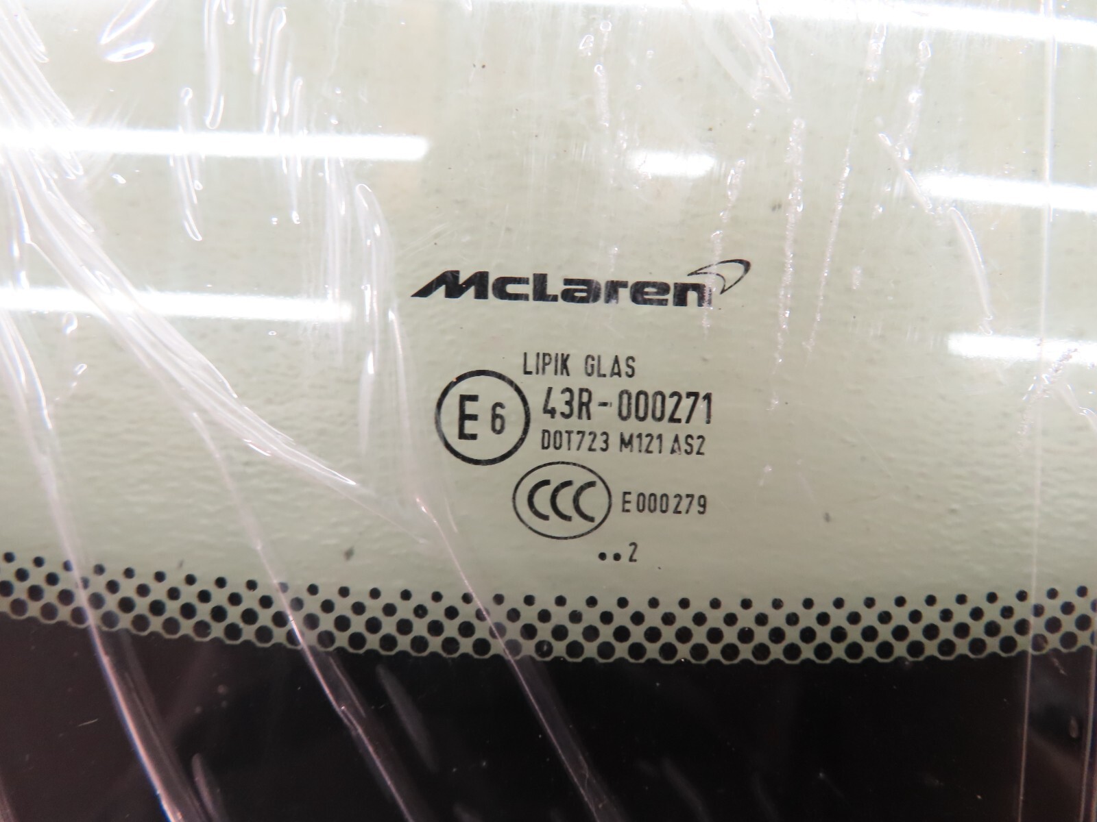 2013-2014 MCLAREN MP4-12C SPIDER CONVERTIBLE REAR LID HATCH WINDOW GLASS OEM