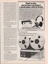 Revox - A77 Reel Deck - Original Magazine Ad - 1975