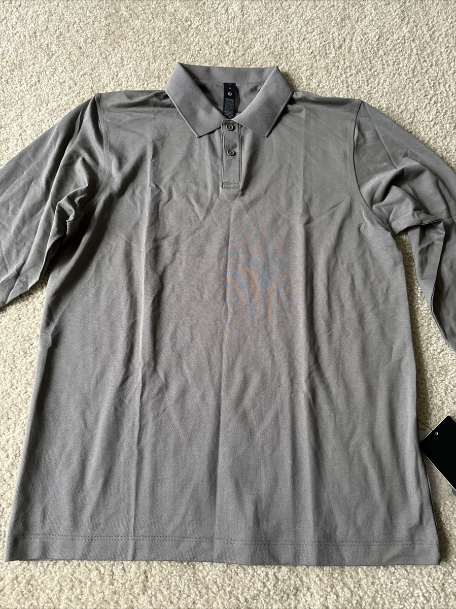 Lululemon Classic-Fit Pique Long-Sleeve Polo Shirt, Rover, NWT
