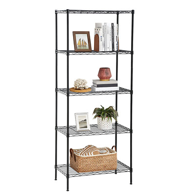 14'' D×24'' W×60'' H Wire Shelving Unit Metal Commercial Shelf with 5 Tier Layer