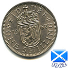 A SCOTTISH 1962 ELIZABETH II ONE SHILLING 1s coin, 63 Years Old!