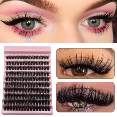 Women Individual False Eyelashes Segmented Cluster Eye Lashes Curl Lash Party